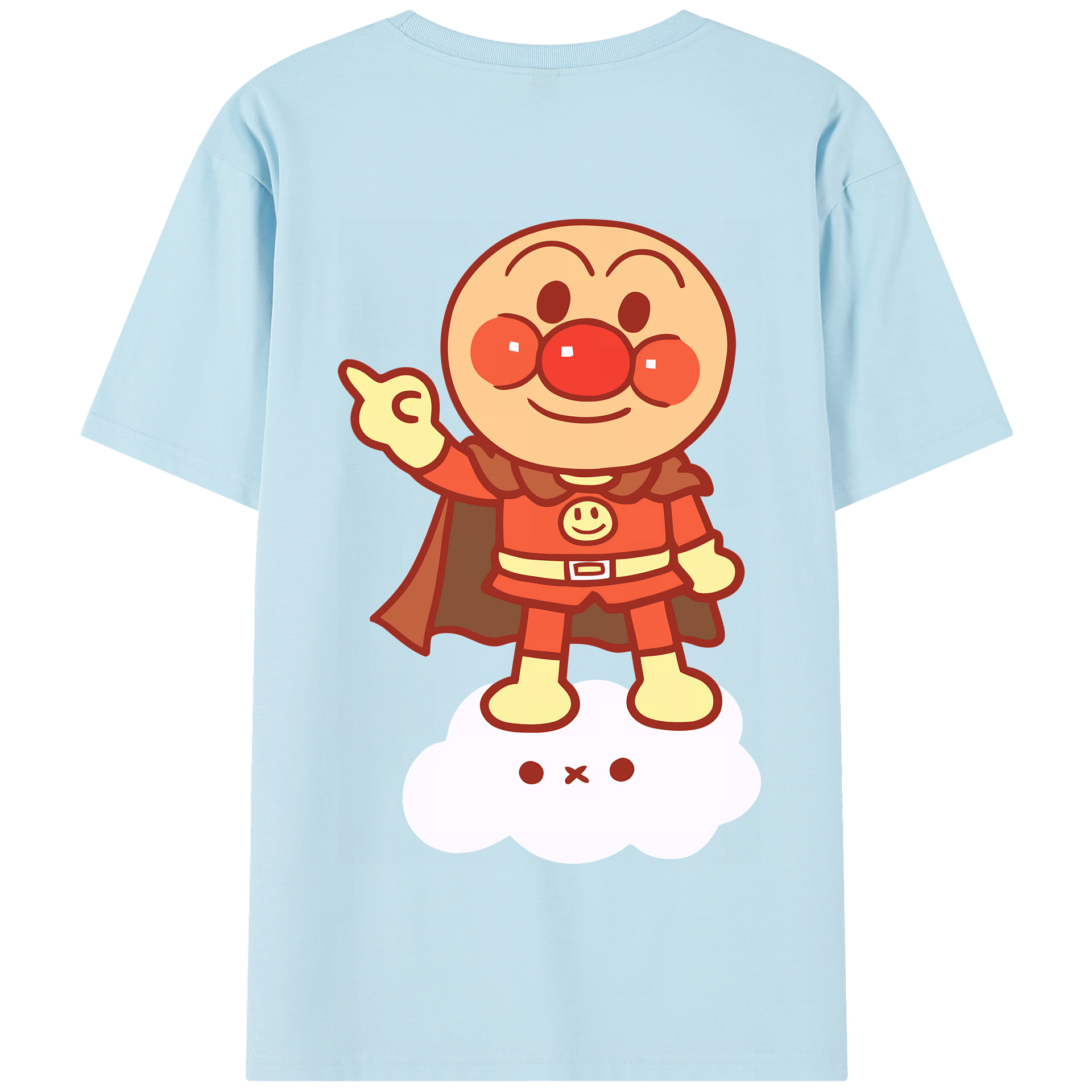 （画像用） アンパンマン Anpanman 綿100％半袖Tシャツ（背面プリント）